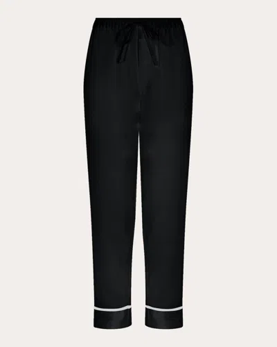 Shop Asceno Women's Sydney Pajama Pants In Black