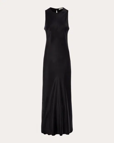 Shop Asceno Women's Valencia Slip Dress In Black