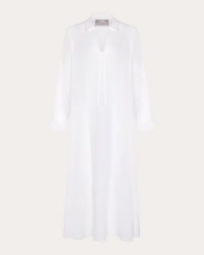 Shop Asceno Women's Lisbon Shirt Dress In White