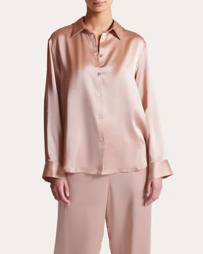 Shop Asceno Women's London Pajama Top In Pink