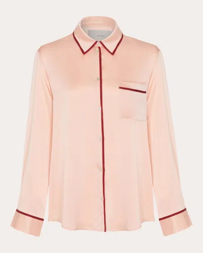 Shop Asceno Women's London Pajama Top In Pink