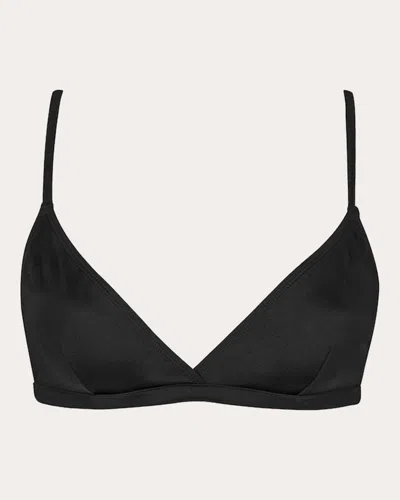 Shop Asceno Women's Genoa Triangle Bikini Top In Black
