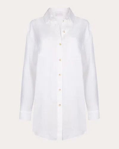 Shop Asceno Women's Formentera Oversized Shirt In White