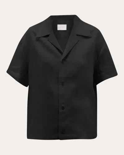 Shop Asceno Women's Prague Linen Shirt In Black