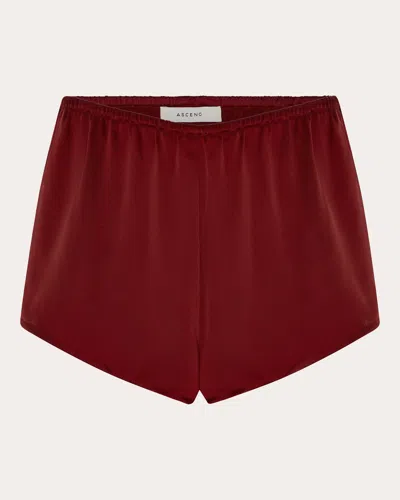 Shop Asceno Women's Venice Pajama Shorts In Red