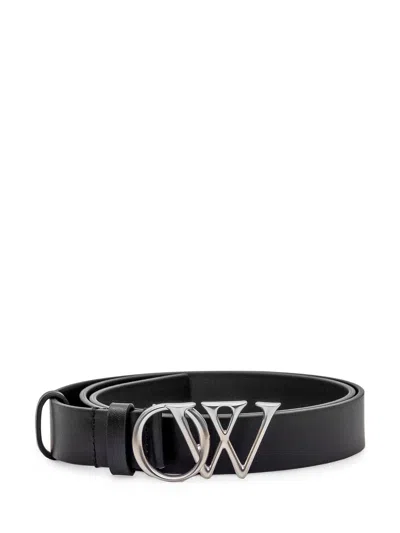 Shop Off-white Logo Ow Belt In Black