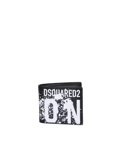 Shop Dsquared2 Icon Splash Black Wallet