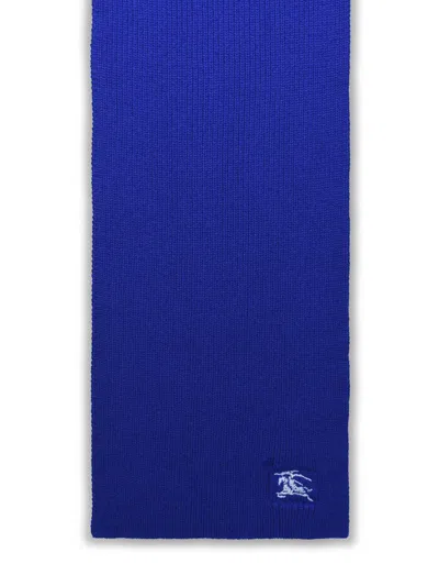 Shop Burberry Blue Cashmere Scarf In Knight