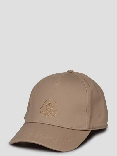 Shop Moncler Embroidered Logo Baseball Cap In Nude & Neutrals