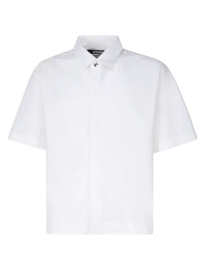 Shop Jacquemus La Chemise Manches Shorte Shirt In White