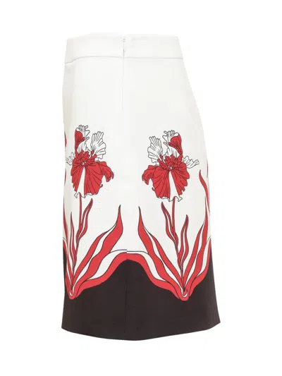 Shop Boutique Moschino Skirt With Print In White