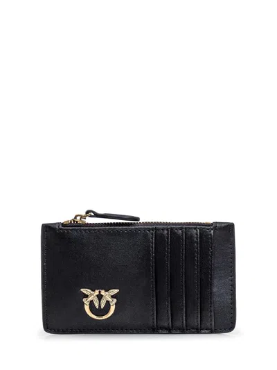 Shop Pinko Card Holder With Logo In Black