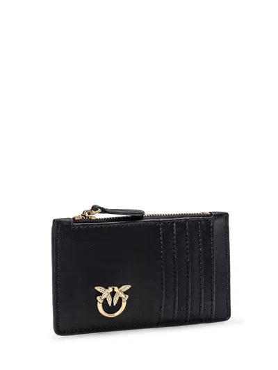 Shop Pinko Card Holder With Logo In Black