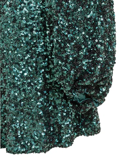 Shop Rotate Birger Christensen Rotate Sequins Dress In Green