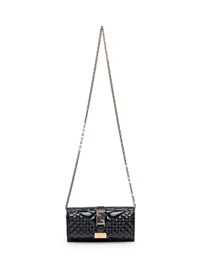 Shop Versace Greek Goddess Clutch Bag In Black