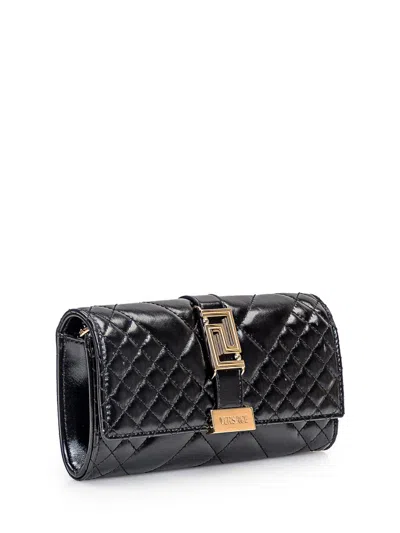 Shop Versace Greek Goddess Clutch Bag In Black