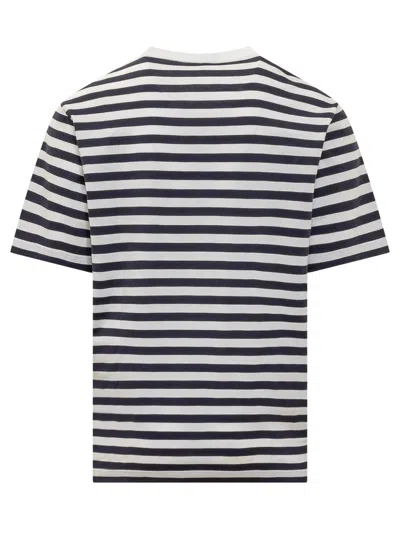 Shop Versace Nautical Stripe T-shirt In Blue