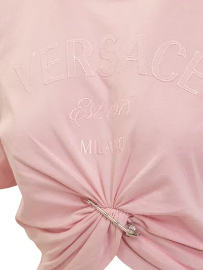 Shop Versace Short T-shirt In Pink