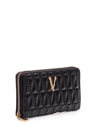 Shop Versace Virtus Wallet In Black