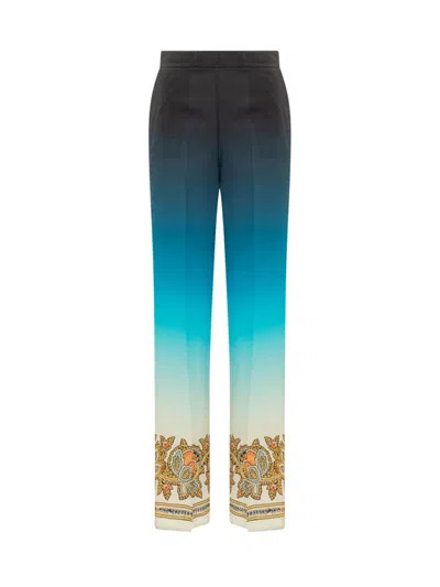 Shop Etro Lucy Pants In Blue