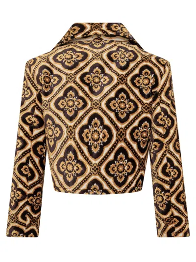 Shop Etro Short Blazer In Black