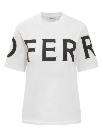 Shop Ferragamo Manifesto T-shirt In White