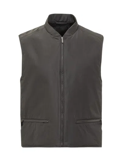 Shop Ferragamo Vest With Logo In Black