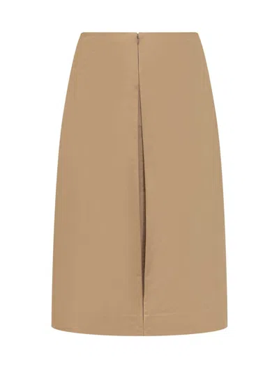 Shop Tory Burch Pleated Skirt In Brown