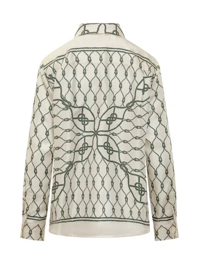 Shop Tory Burch Silk Shirt In White