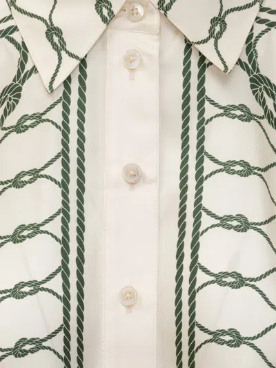 Shop Tory Burch Silk Shirt In White