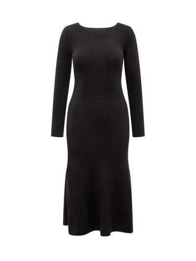 Shop Victoria Beckham Circle Dress In Black