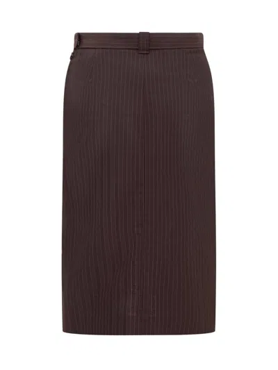 Shop Victoria Beckham Midi Skirt In Purple