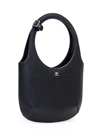 Shop Courrèges Courreges Leather Bag In Black