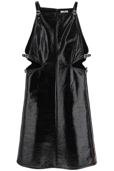 Shop Courrèges Courreges Mini Vinyl Dress For A Bold In Black