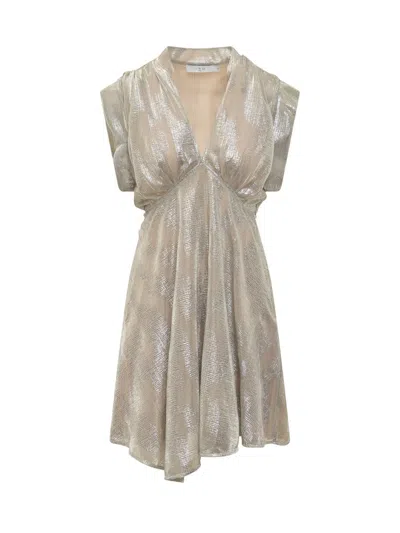 Shop Iro Brandi Dress In Silver