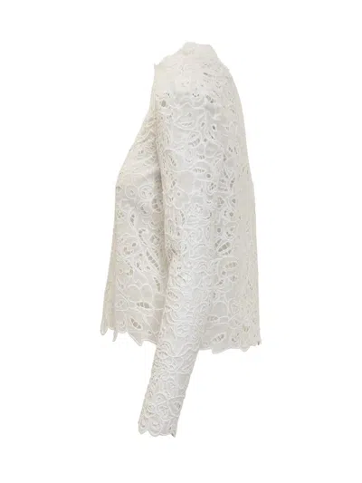 Shop Isabel Marant Delphi Broderie-anglaise Blouse In White