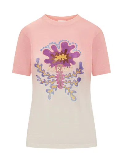 Shop Isabel Marant Étoile T-shirt With Print In Pink