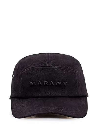 Shop Isabel Marant Hat With Logo In Black