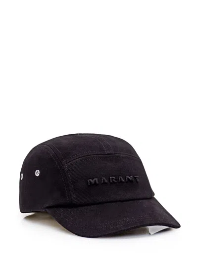 Shop Isabel Marant Hat With Logo In Black