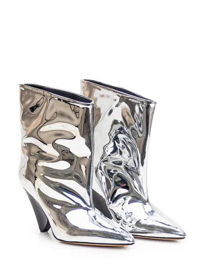 Shop Isabel Marant Miyako Boots In Silver