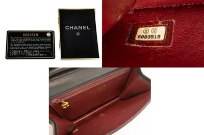 Pre-owned Chanel Full Flap Black Leather Shoulder Bag ()