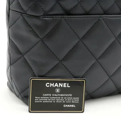 Pre-owned Chanel Matelassé Black Leather Tote Bag ()