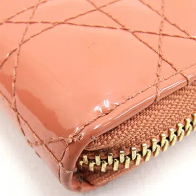 Shop Dior Lady  Orange Leather Wallet  ()