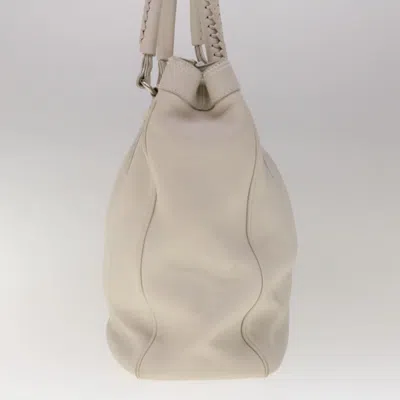 Shop Dior White Leather Tote Bag ()