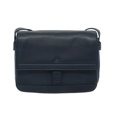 Shop Gucci Navy Leather Shoulder Bag ()