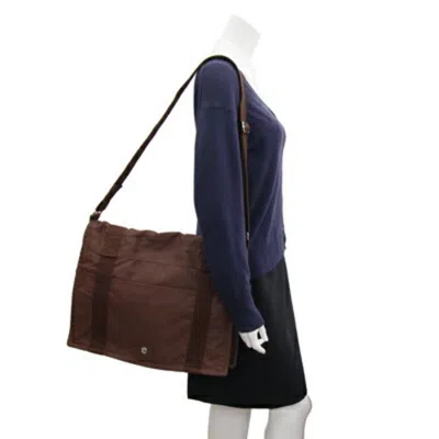 Shop Hermes Hermès Herline Brown Canvas Shopper Bag ()