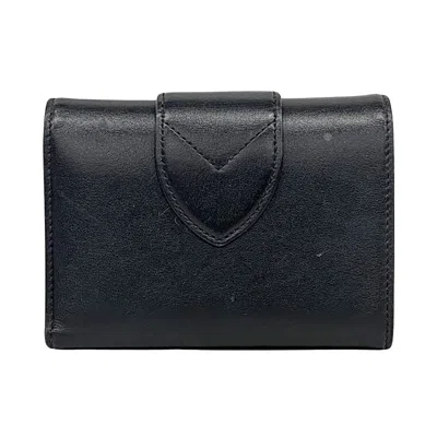 Pre-owned Louis Vuitton Pont Neuf Black Leather Wallet  ()