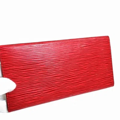 LOUIS VUITTON Pre-owned Sarah Red Leather Wallet  ()