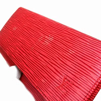 LOUIS VUITTON Pre-owned Sarah Red Leather Wallet  ()