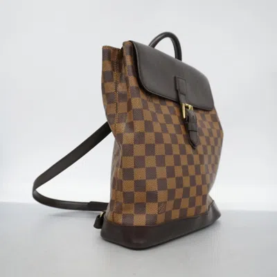 Pre-owned Louis Vuitton Soho Brown Canvas Backpack Bag ()